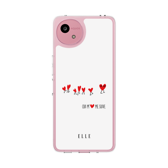 スリムプロテクションケース［ ELLE - Let who love me follow me - ホワイト ］