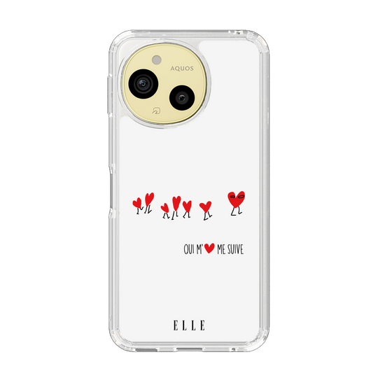 スリムプロテクションケース［ ELLE - Let who love me follow me - ホワイト ］