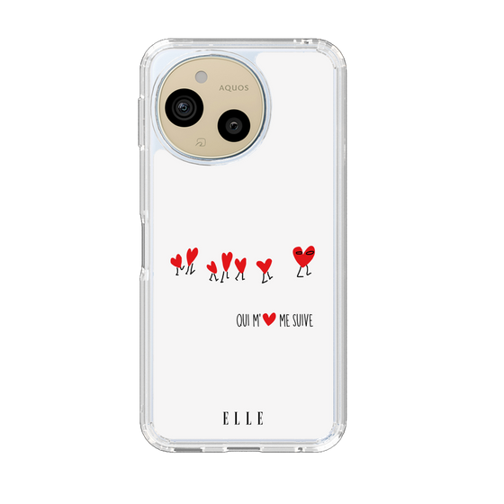 スリムプロテクションケース［ ELLE - Let who love me follow me - ホワイト ］