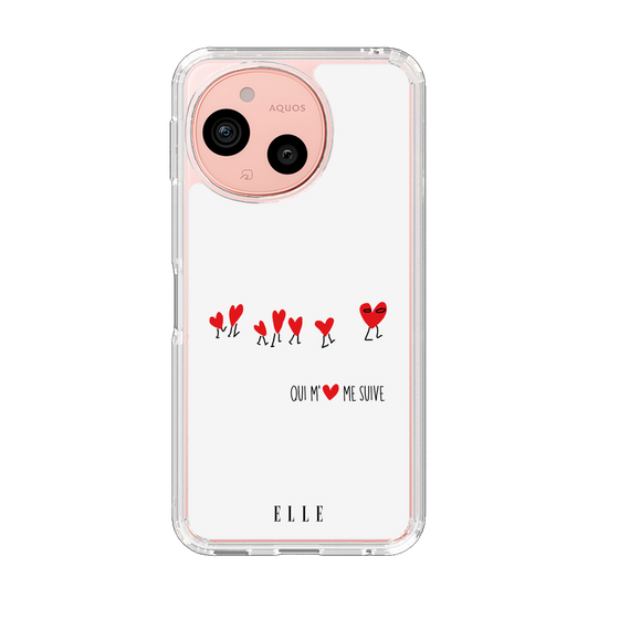 スリムプロテクションケース［ ELLE - Let who love me follow me - ホワイト ］