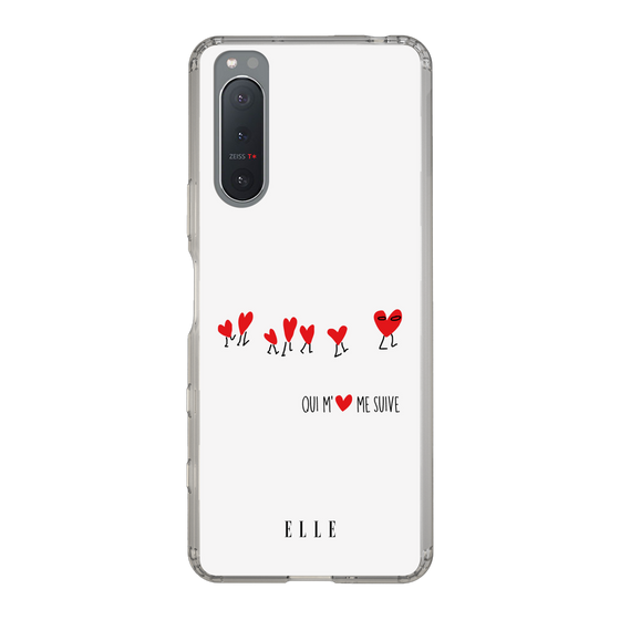 スリムプロテクションケース［ ELLE - Let who love me follow me - ホワイト ］