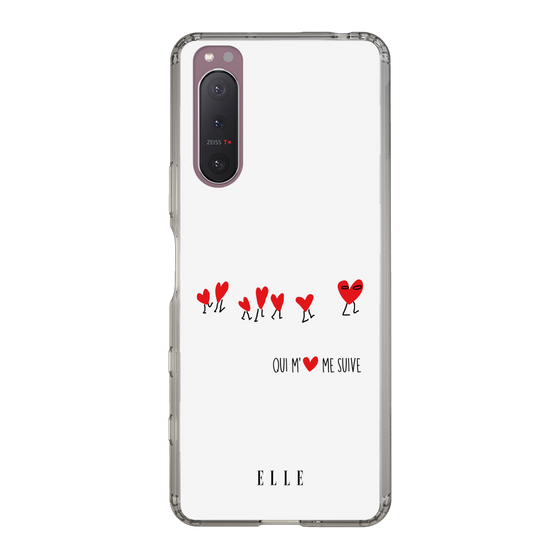 スリムプロテクションケース［ ELLE - Let who love me follow me - ホワイト ］