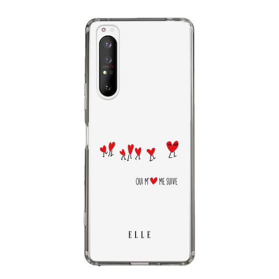 スリムプロテクションケース［ ELLE - Let who love me follow me - ホワイト ］