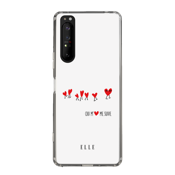 スリムプロテクションケース［ ELLE - Let who love me follow me - ホワイト ］
