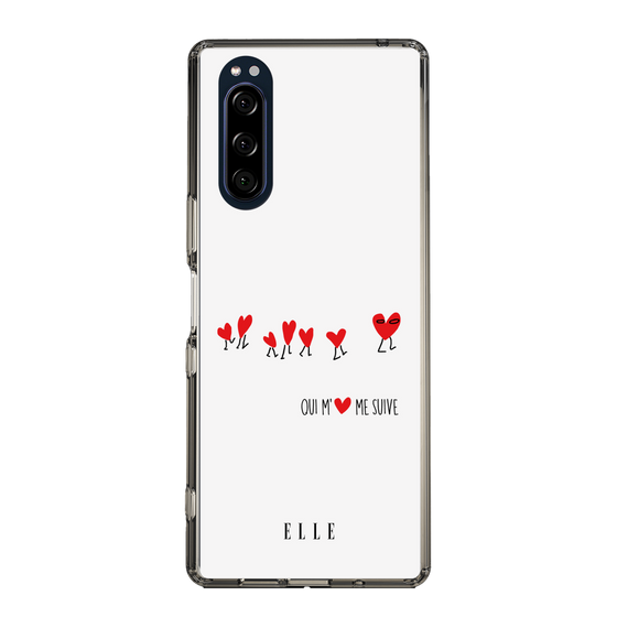 スリムプロテクションケース［ ELLE - Let who love me follow me - ホワイト ］