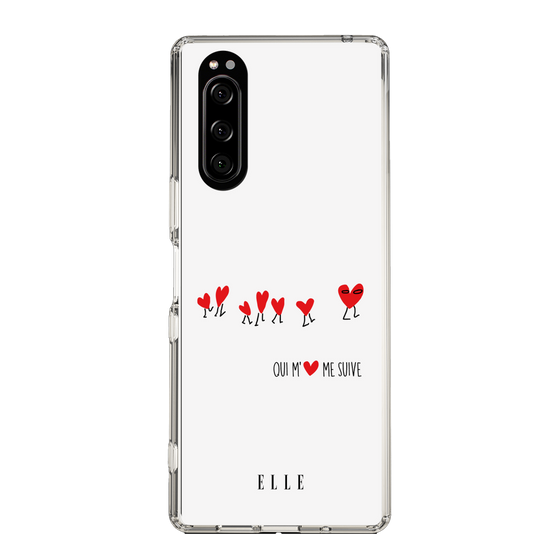スリムプロテクションケース［ ELLE - Let who love me follow me - ホワイト ］