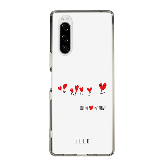 スリムプロテクションケース［ ELLE - Let who love me follow me - ホワイト ］