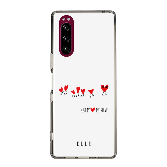 スリムプロテクションケース［ ELLE - Let who love me follow me - ホワイト ］