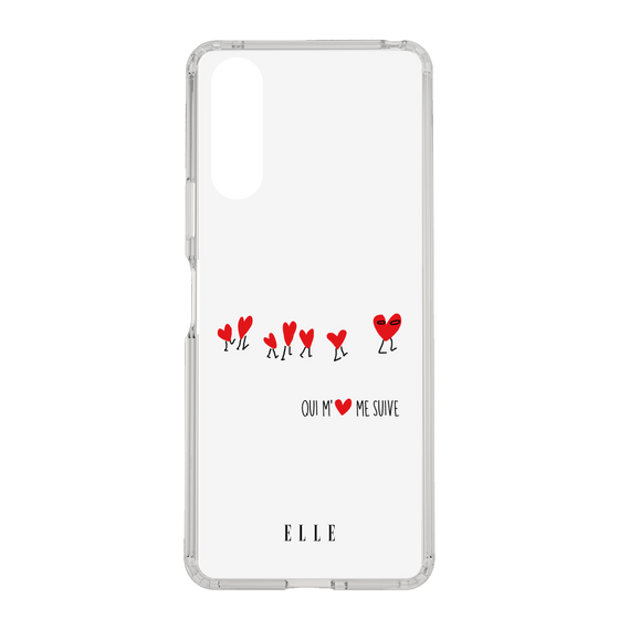 スリムプロテクションケース［ ELLE - Let who love me follow me - ホワイト ］