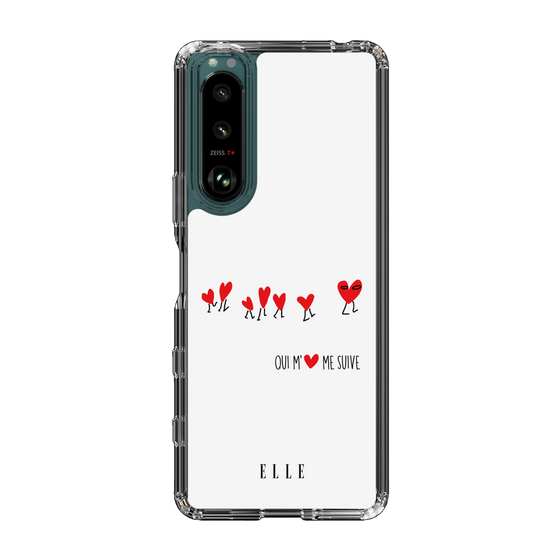 スリムプロテクションケース［ ELLE - Let who love me follow me - ホワイト ］