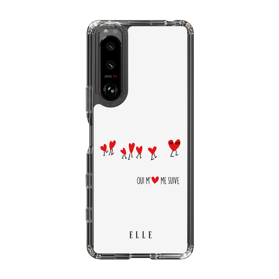 スリムプロテクションケース［ ELLE - Let who love me follow me - ホワイト ］