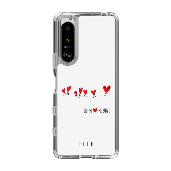スリムプロテクションケース［ ELLE - Let who love me follow me - ホワイト ］