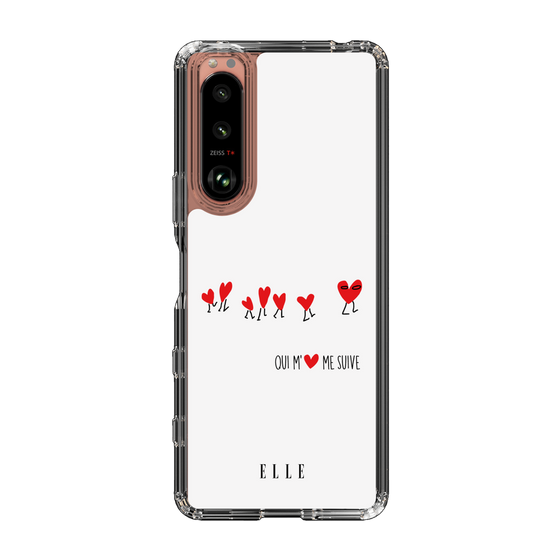 スリムプロテクションケース［ ELLE - Let who love me follow me - ホワイト ］