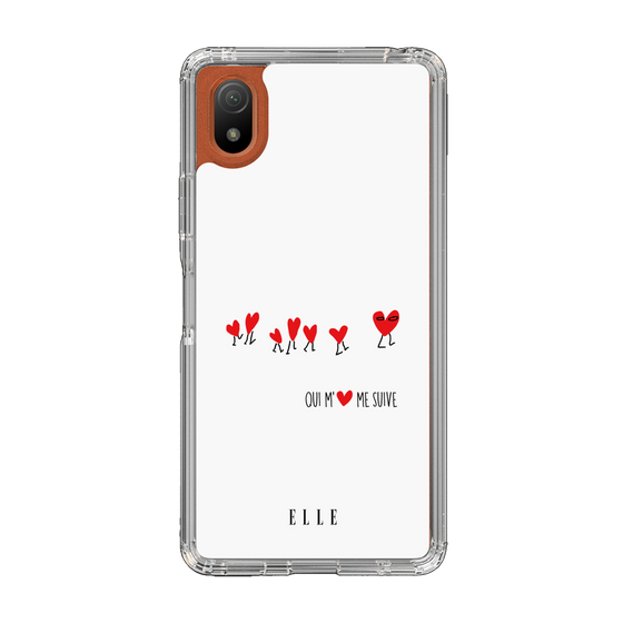 スリムプロテクションケース［ ELLE - Let who love me follow me - ホワイト ］