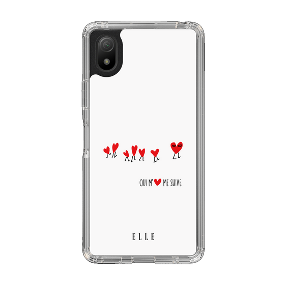 スリムプロテクションケース［ ELLE - Let who love me follow me - ホワイト ］