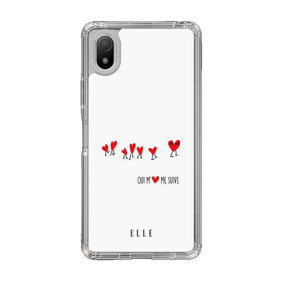 スリムプロテクションケース［ ELLE - Let who love me follow me - ホワイト ］