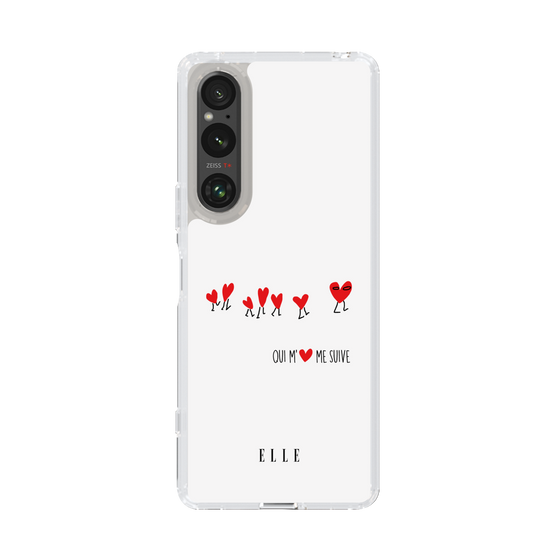 スリムプロテクションケース［ ELLE - Let who love me follow me - ホワイト ］