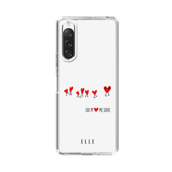スリムプロテクションケース［ ELLE - Let who love me follow me - ホワイト ］