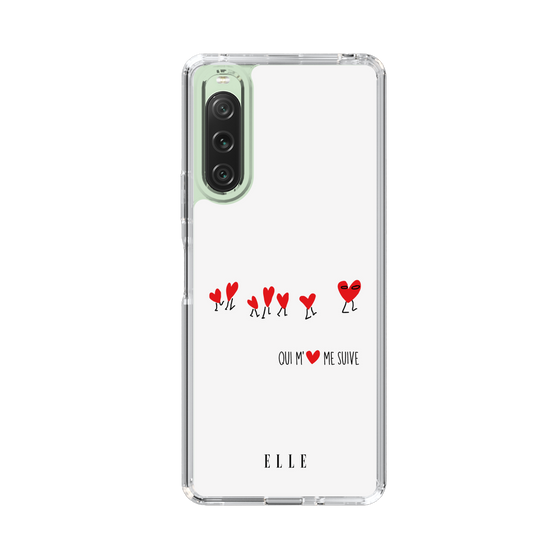スリムプロテクションケース［ ELLE - Let who love me follow me - ホワイト ］