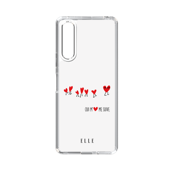スリムプロテクションケース［ ELLE - Let who love me follow me - ホワイト ］