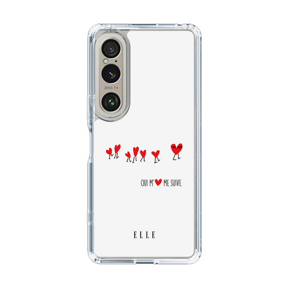 スリムプロテクションケース［ ELLE - Let who love me follow me - ホワイト ］