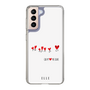 スリムプロテクションケース［ ELLE - Let who love me follow me - ホワイト ］