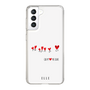 スリムプロテクションケース［ ELLE - Let who love me follow me - ホワイト ］