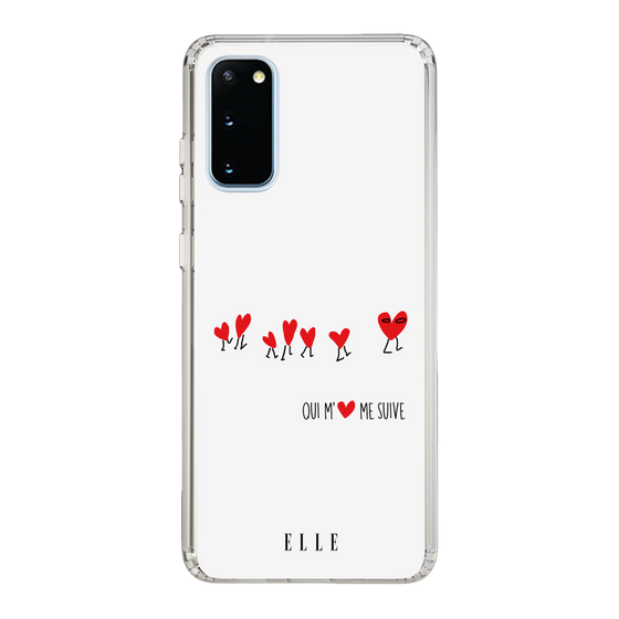 スリムプロテクションケース［ ELLE - Let who love me follow me - ホワイト ］