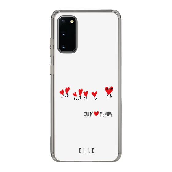 スリムプロテクションケース［ ELLE - Let who love me follow me - ホワイト ］
