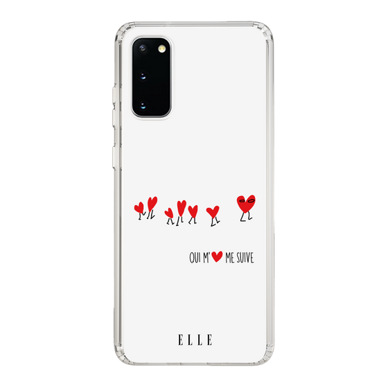 スリムプロテクションケース［ ELLE - Let who love me follow me - ホワイト ］