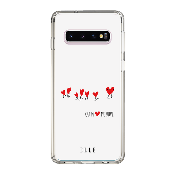 スリムプロテクションケース［ ELLE - Let who love me follow me - ホワイト ］