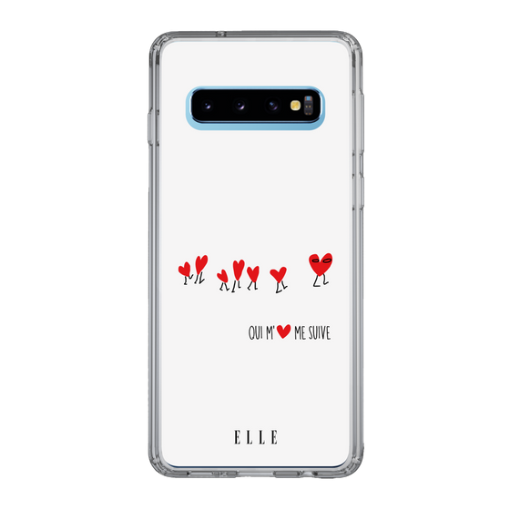 スリムプロテクションケース［ ELLE - Let who love me follow me - ホワイト ］