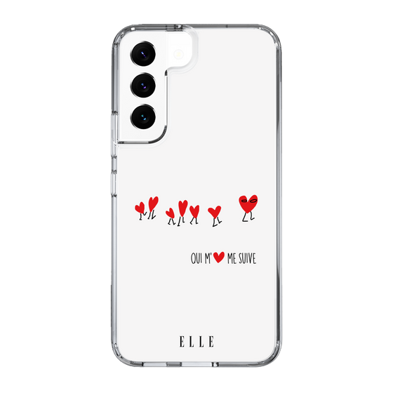 スリムプロテクションケース［ ELLE - Let who love me follow me - ホワイト ］