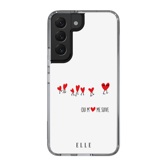 スリムプロテクションケース［ ELLE - Let who love me follow me - ホワイト ］