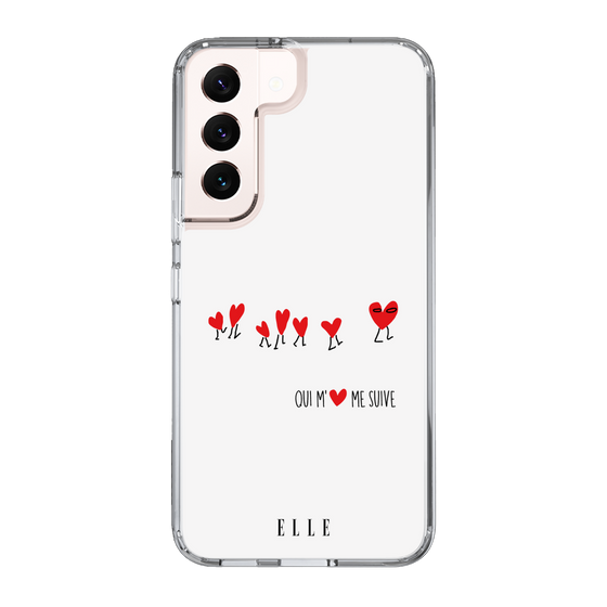 スリムプロテクションケース［ ELLE - Let who love me follow me - ホワイト ］