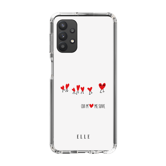 スリムプロテクションケース［ ELLE - Let who love me follow me - ホワイト ］