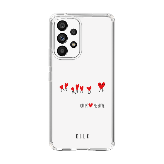 スリムプロテクションケース［ ELLE - Let who love me follow me - ホワイト ］
