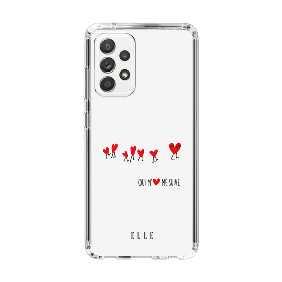 スリムプロテクションケース［ ELLE - Let who love me follow me - ホワイト ］