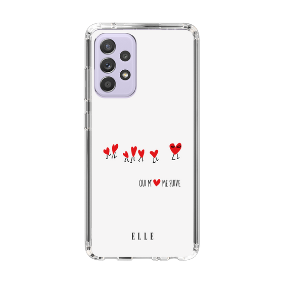 スリムプロテクションケース［ ELLE - Let who love me follow me - ホワイト ］