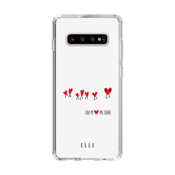 スリムプロテクションケース［ ELLE - Let who love me follow me - ホワイト ］
