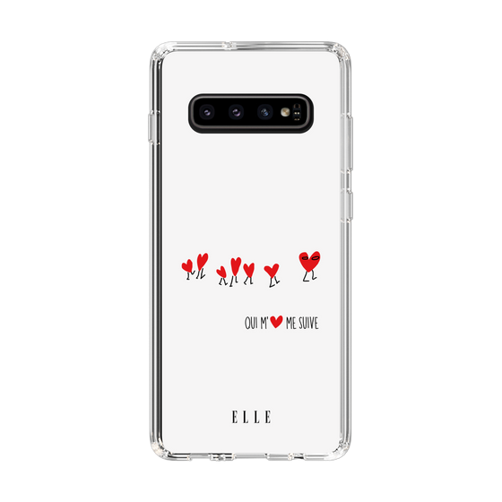 スリムプロテクションケース［ ELLE - Let who love me follow me - ホワイト ］