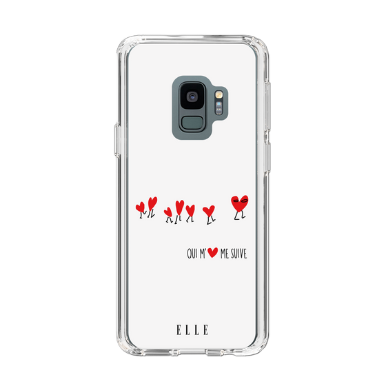 スリムプロテクションケース［ ELLE - Let who love me follow me - ホワイト ］