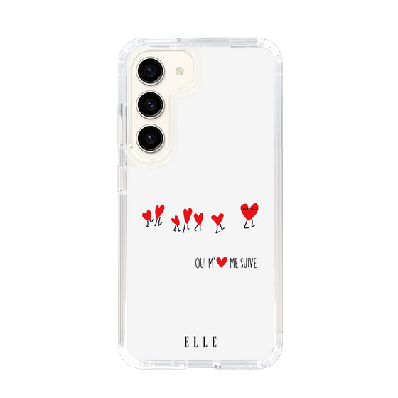 スリムプロテクションケース［ ELLE - Let who love me follow me - ホワイト ］