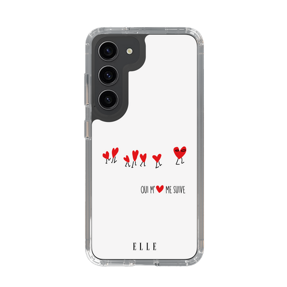 スリムプロテクションケース［ ELLE - Let who love me follow me - ホワイト ］