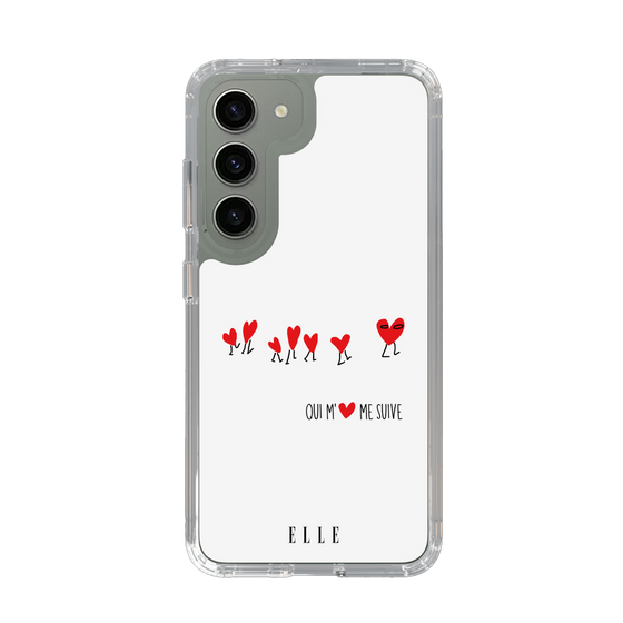スリムプロテクションケース［ ELLE - Let who love me follow me - ホワイト ］