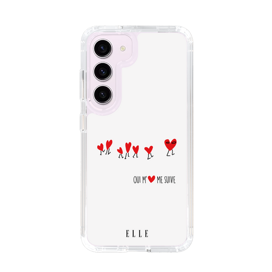 スリムプロテクションケース［ ELLE - Let who love me follow me - ホワイト ］