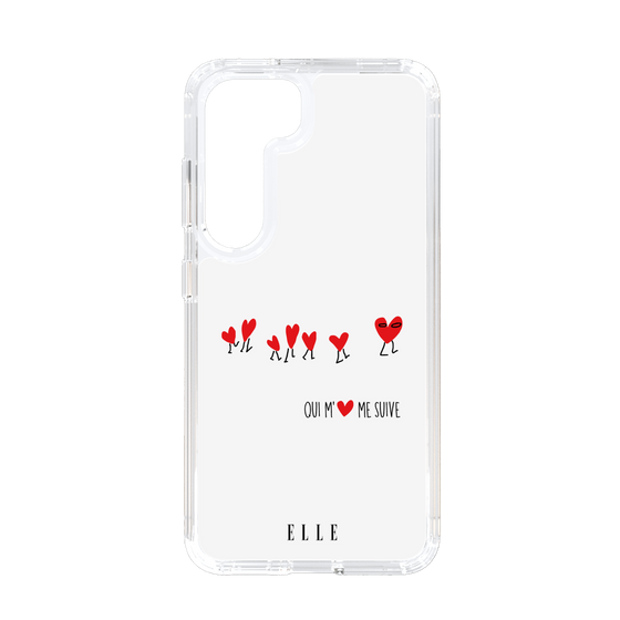 スリムプロテクションケース［ ELLE - Let who love me follow me - ホワイト ］