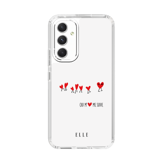 スリムプロテクションケース［ ELLE - Let who love me follow me - ホワイト ］