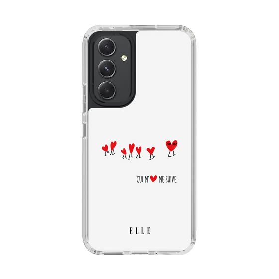 スリムプロテクションケース［ ELLE - Let who love me follow me - ホワイト ］