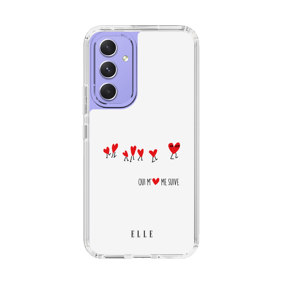 スリムプロテクションケース［ ELLE - Let who love me follow me - ホワイト ］